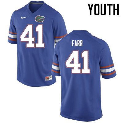 Youth Florida Gators #41 Ryan Farr NCAA Nike Blue Authentic Stitched College Football Jersey UBP6162UC